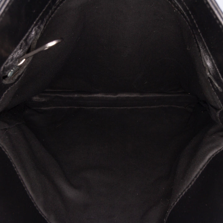 Leather Intrecciato Crossbody Black - Gaby Paris