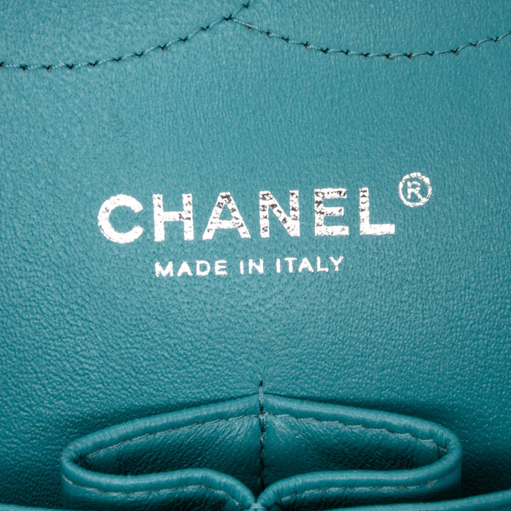Jumbo Classic Lambskin Double Flap Blue - Gaby Paris