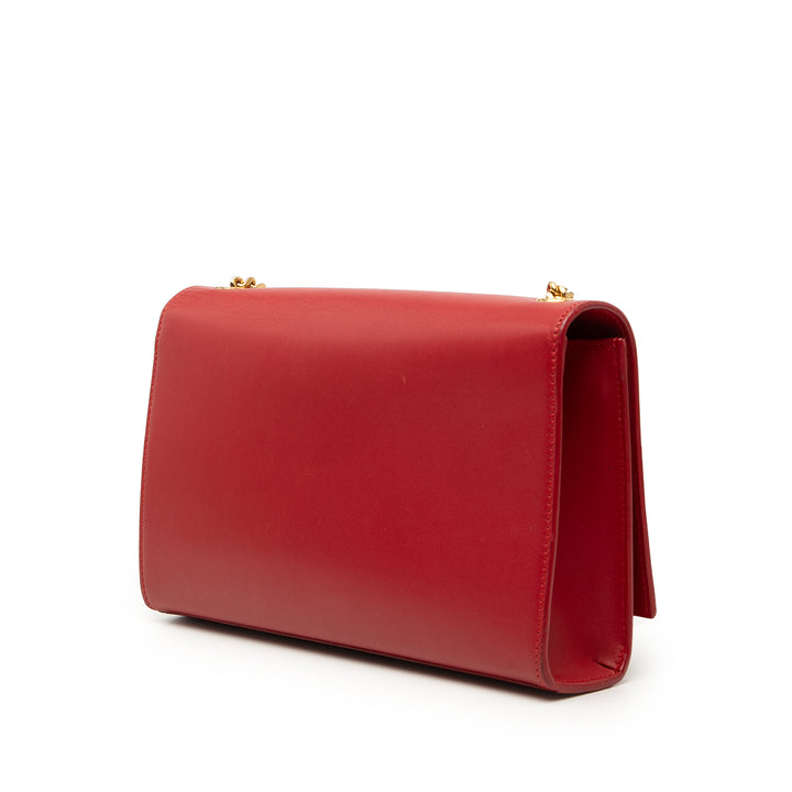 Saint Laurent Medium Smooth Cuir de veau Classic Monogram Kate Pompon Sac porté croisé
