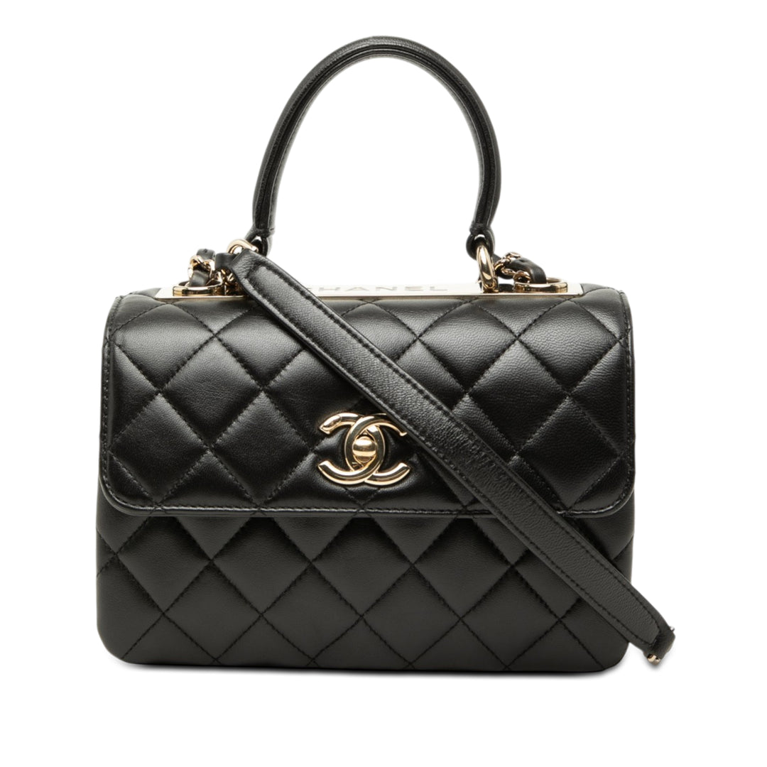 Chanel Mini Matelassé Cuir d’agneau Trendy CC anse supérieure à rabat