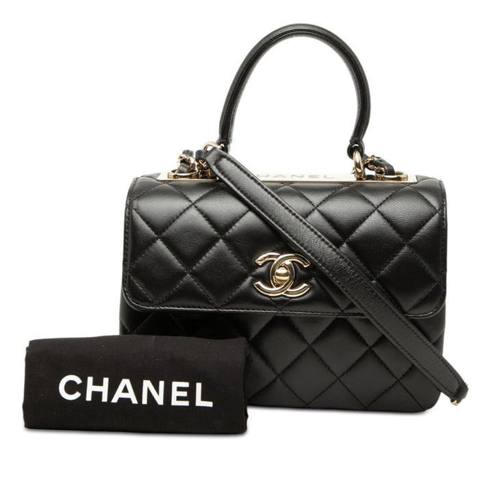 Chanel Mini Matelassé Cuir d’agneau Trendy CC anse supérieure à rabat
