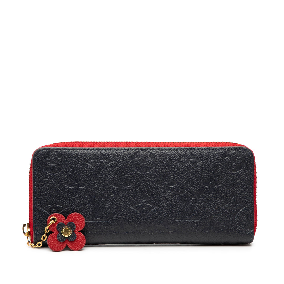 Louis Vuitton Monogram Empreinte Bloom Flowers Clemence Portefeuille