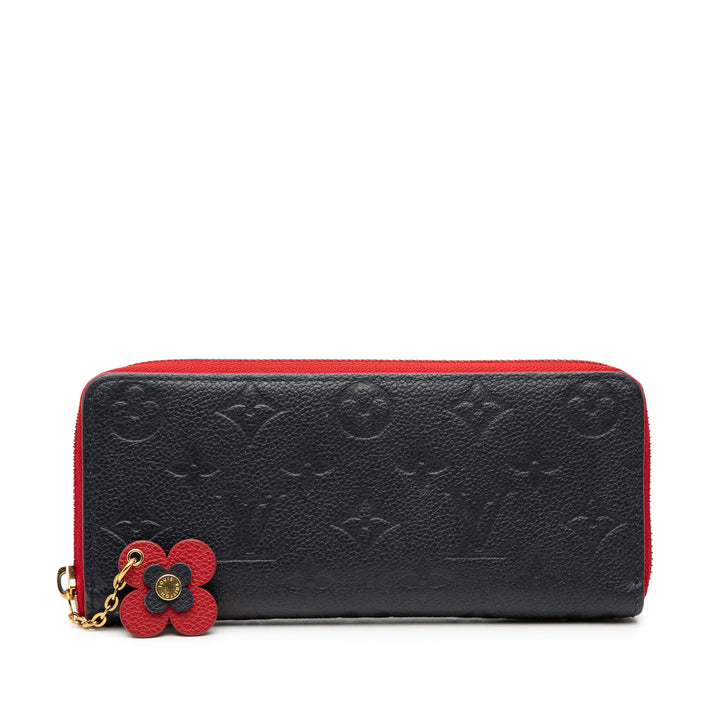 Louis Vuitton Monogram Empreinte Bloom Flowers Clemence Portefeuille