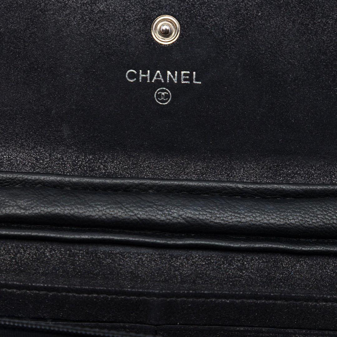 Chanel CC Matelassé Métallisé Wallet on Chain Noir – vue 5 – GABY PARIS