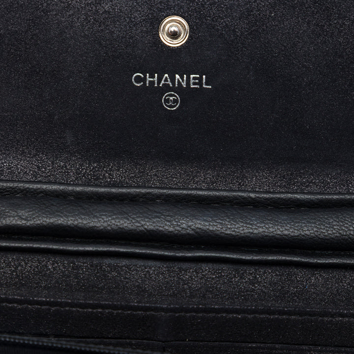 Chanel CC Matelassé Métallisé Wallet on Chain Noir – vue 5 – GABY PARIS