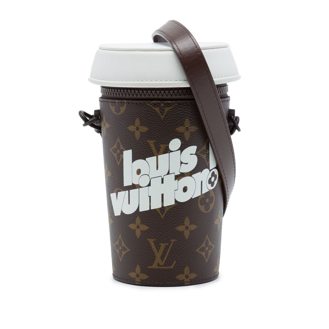 Coffee Cup Pochette Monogram Marron