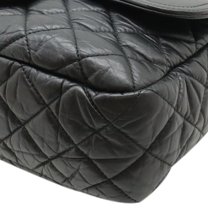 Chanel Matelassé vieilli Cuir de veau Easy Zip à rabat