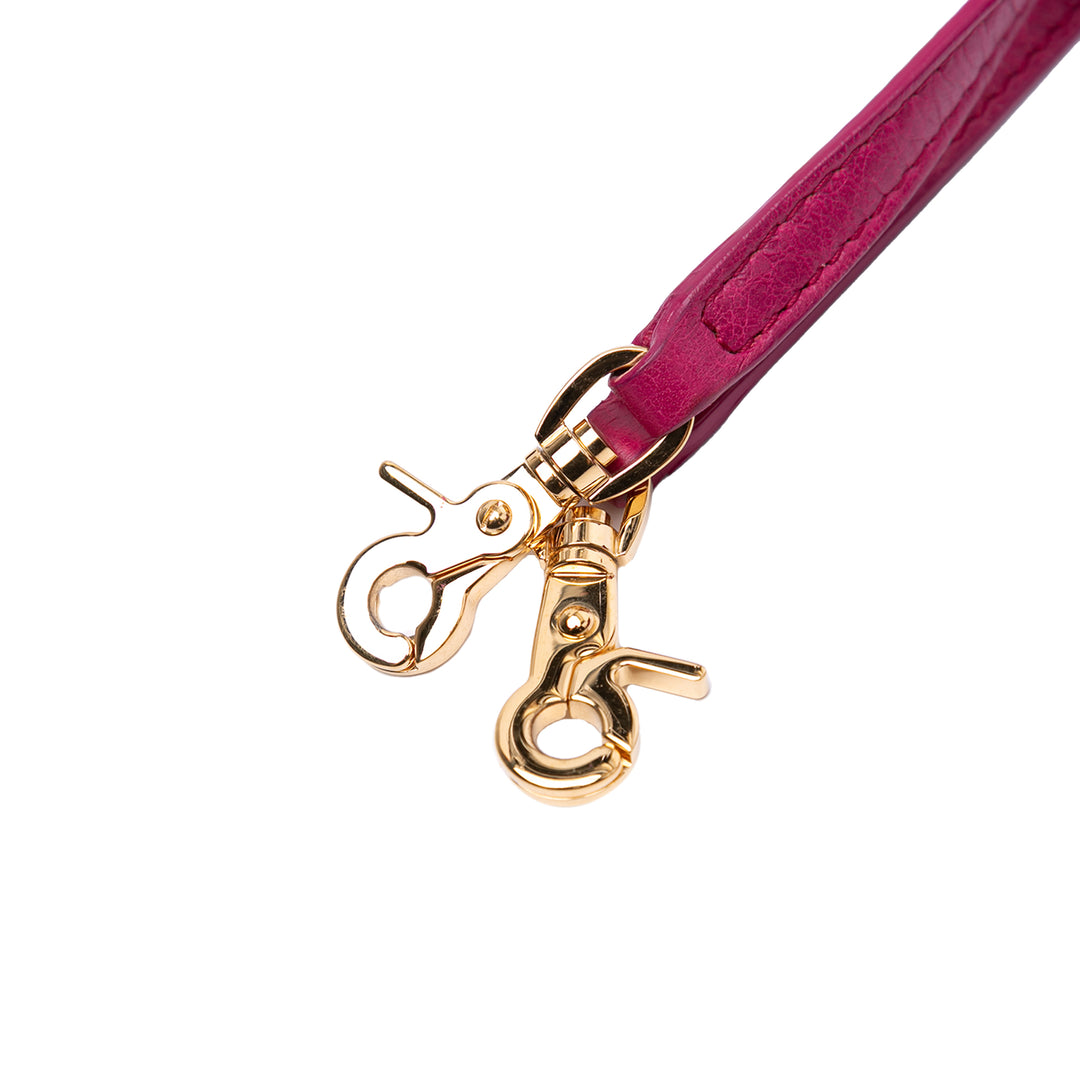 Balenciaga Cuir d’agneau Motocross Classic Giant 12 Envelope Sac porté croisé Rose