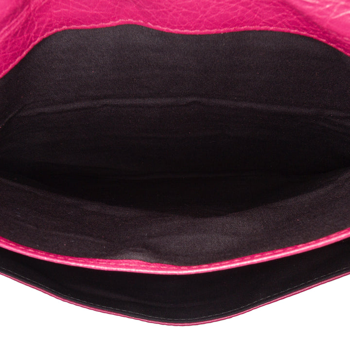 Balenciaga Cuir d’agneau Motocross Classic Giant 12 Envelope Sac porté croisé Rose