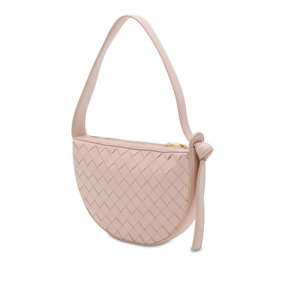 Bottega Veneta Sac porté épaule Intrecciato Sunrise Hobo nappa Mini Rose – vue 2 – GABY PARIS