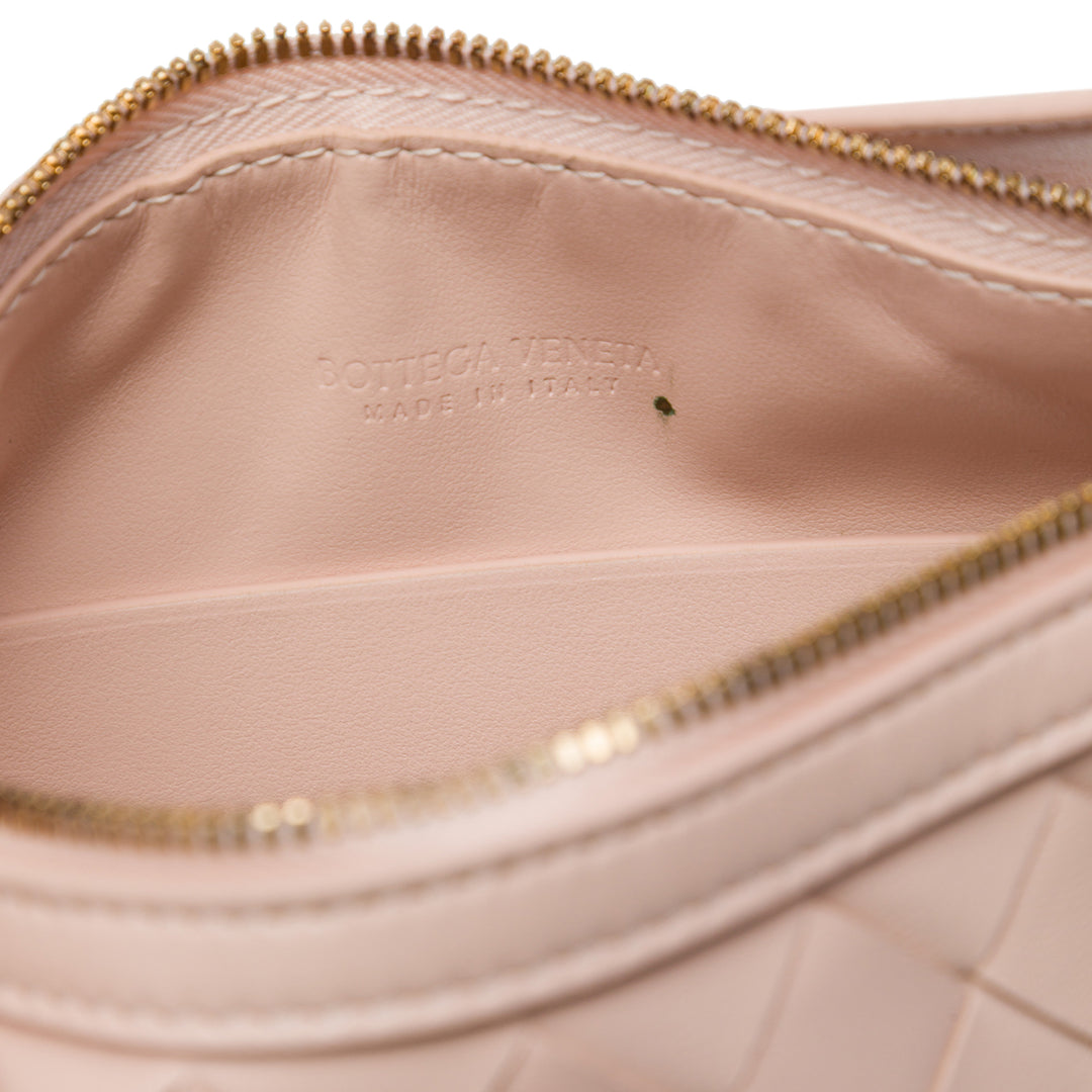 Bottega Veneta Sac porté épaule Intrecciato Sunrise Hobo nappa Mini Rose – vue 5 – GABY PARIS