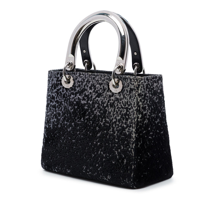 Dior Lame Lady Dior Moyen Noir – vue 2 – GABY PARIS