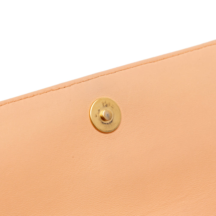 Silk and Lambskin Coco Mademoiselle Scarf Flap Orange - Gaby Paris