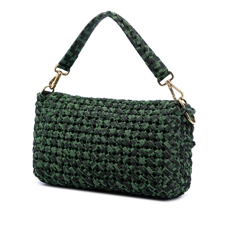Fendi Zucca Interlaced Jacquard Baguette Sac