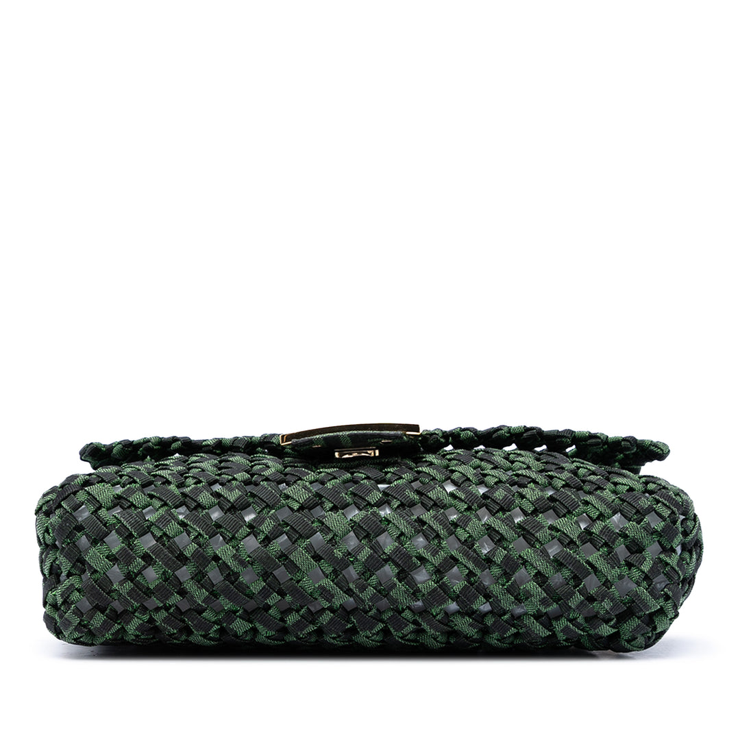 Fendi Zucca Interlaced Jacquard Baguette Sac
