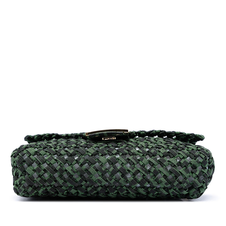 Fendi Zucca Interlaced Jacquard Baguette Sac