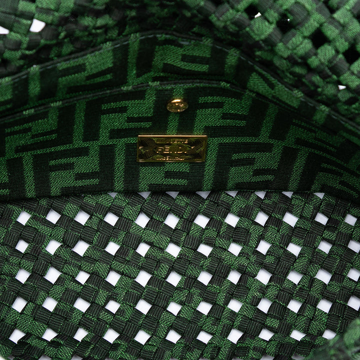 Fendi Zucca Interlaced Jacquard Baguette Sac