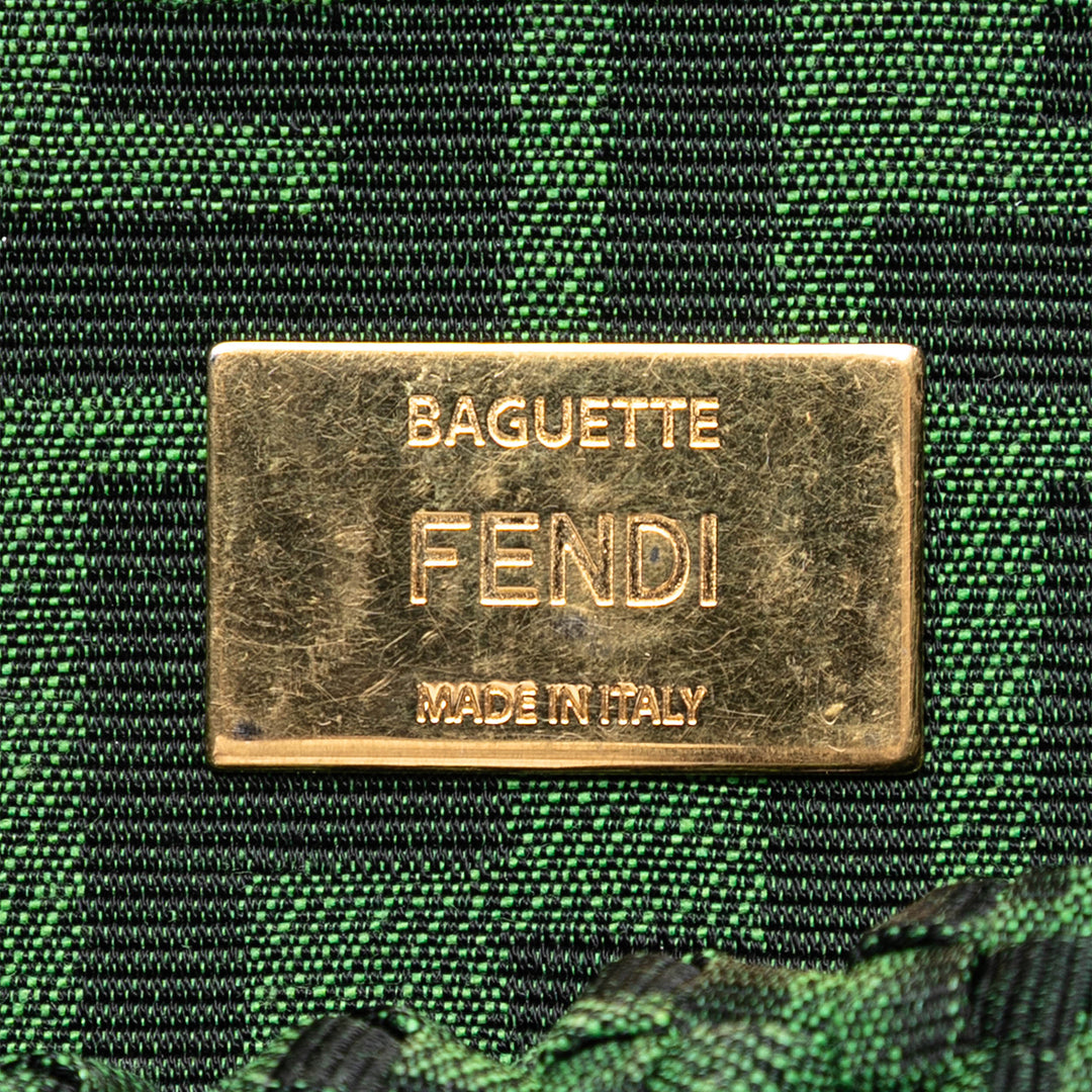 Fendi Zucca Interlaced Jacquard Baguette Sac