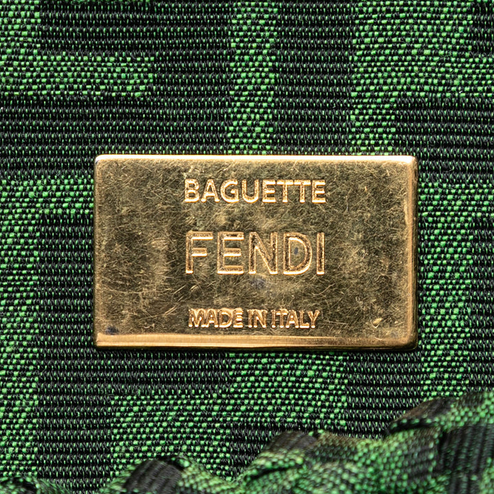 Fendi Zucca Interlaced Jacquard Baguette Sac