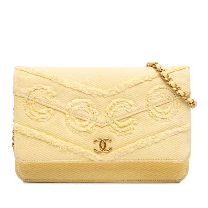Fringe Coco Wallet on Chain Jean Jaune