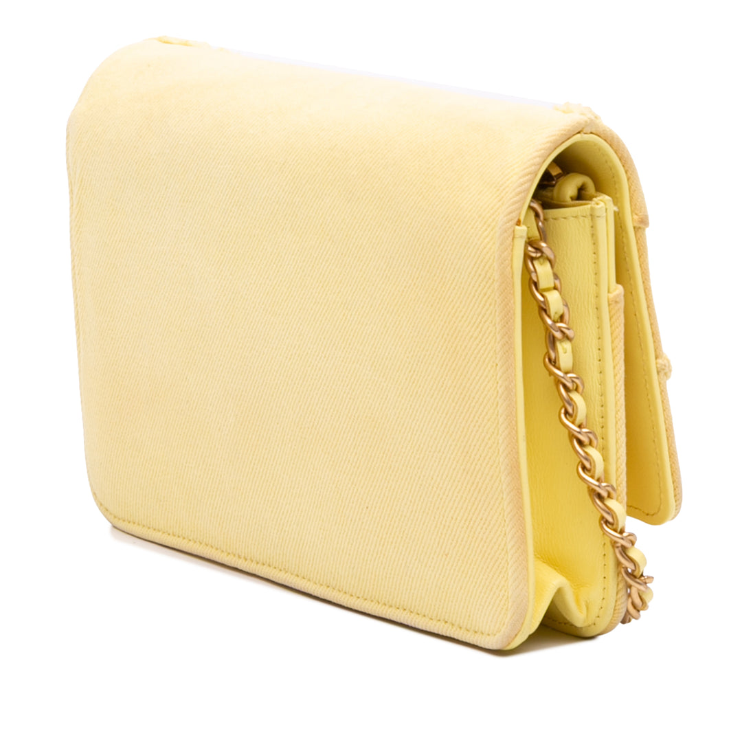 Fringe Coco Wallet on Chain Jean Jaune