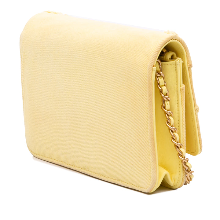Fringe Coco Wallet on Chain Jean Jaune