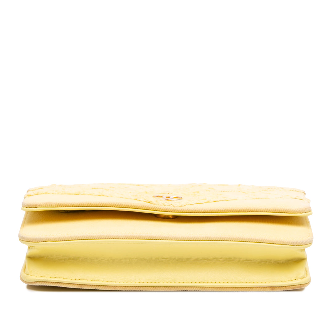 Fringe Coco Wallet on Chain Jean Jaune