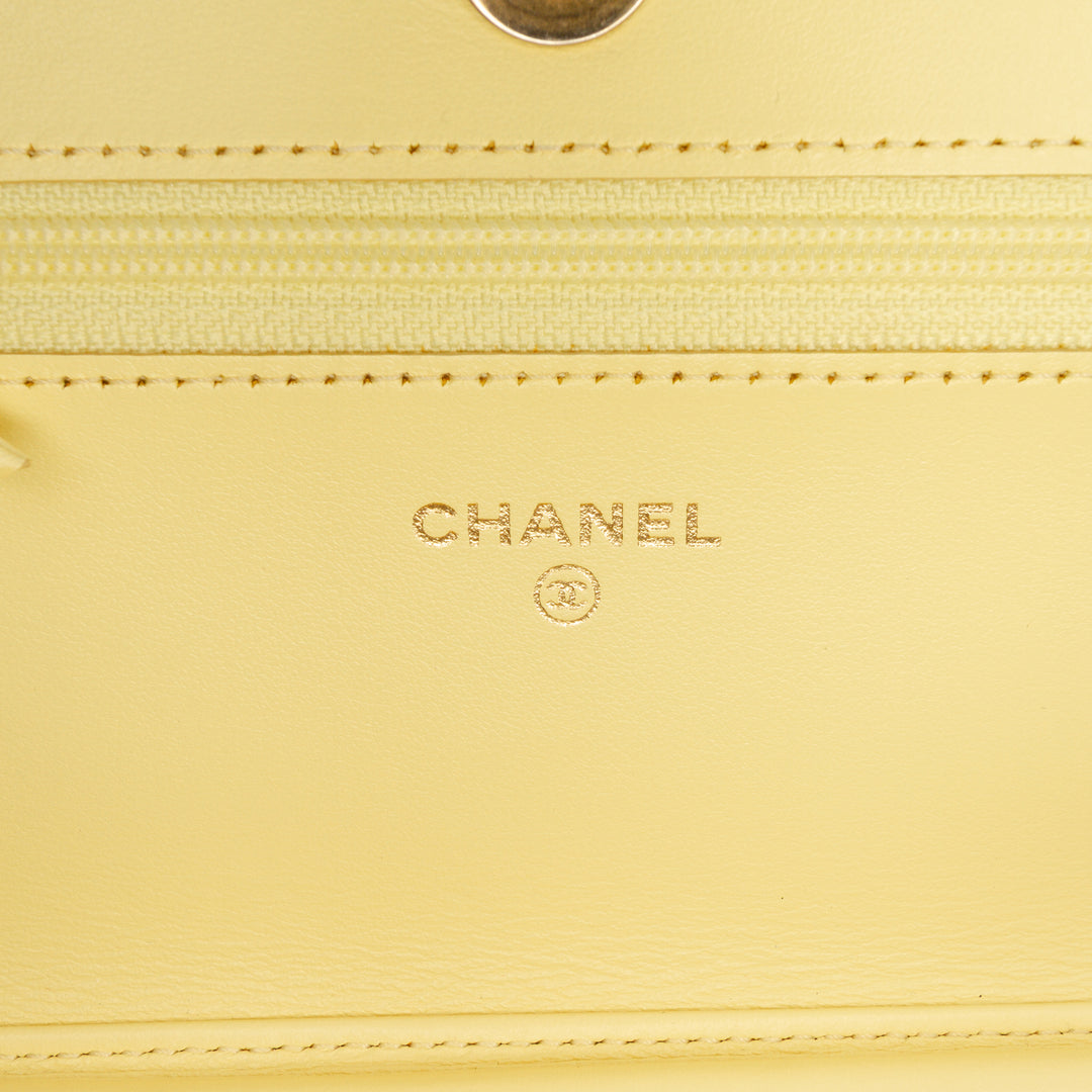 Fringe Coco Wallet on Chain Jean Jaune