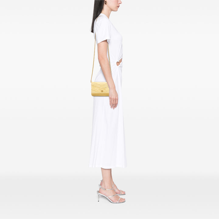Fringe Coco Wallet on Chain Jean Jaune