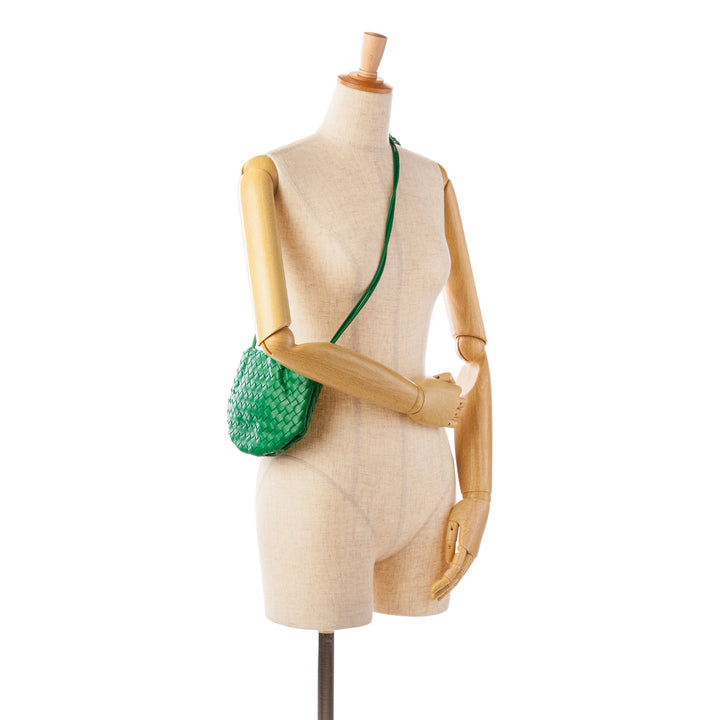 Nappa Intrecciato Mini Bulb Green - Gaby Paris
