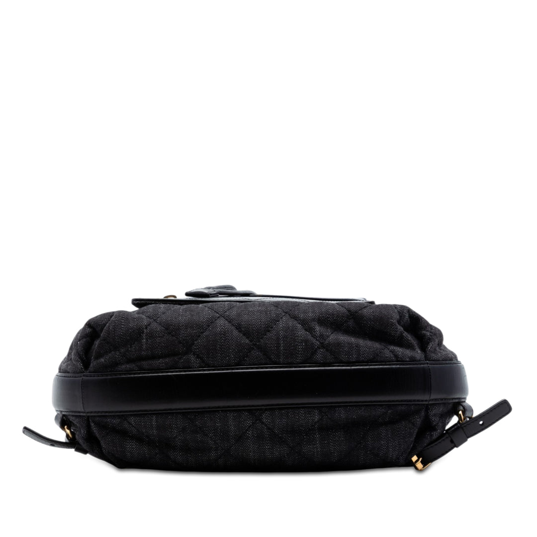Chanel CC Matelassé Jean et Cuir de veau Sac à dos