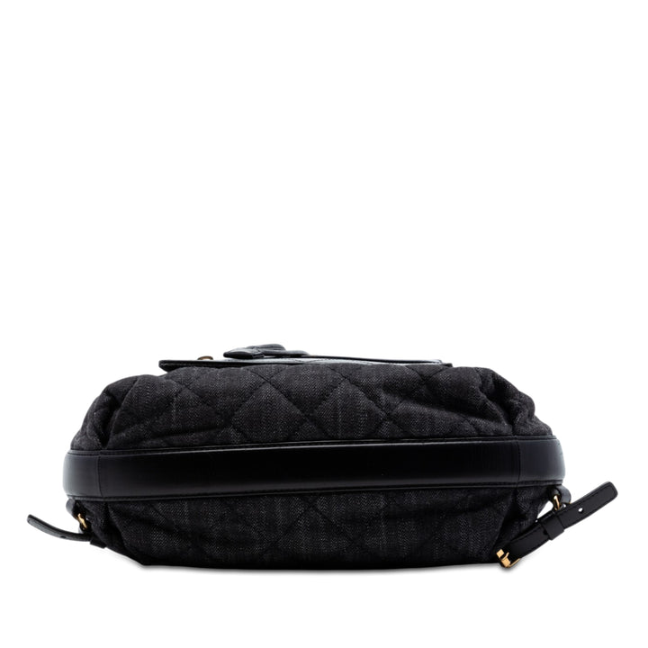Chanel CC Matelassé Jean et Cuir de veau Sac à dos