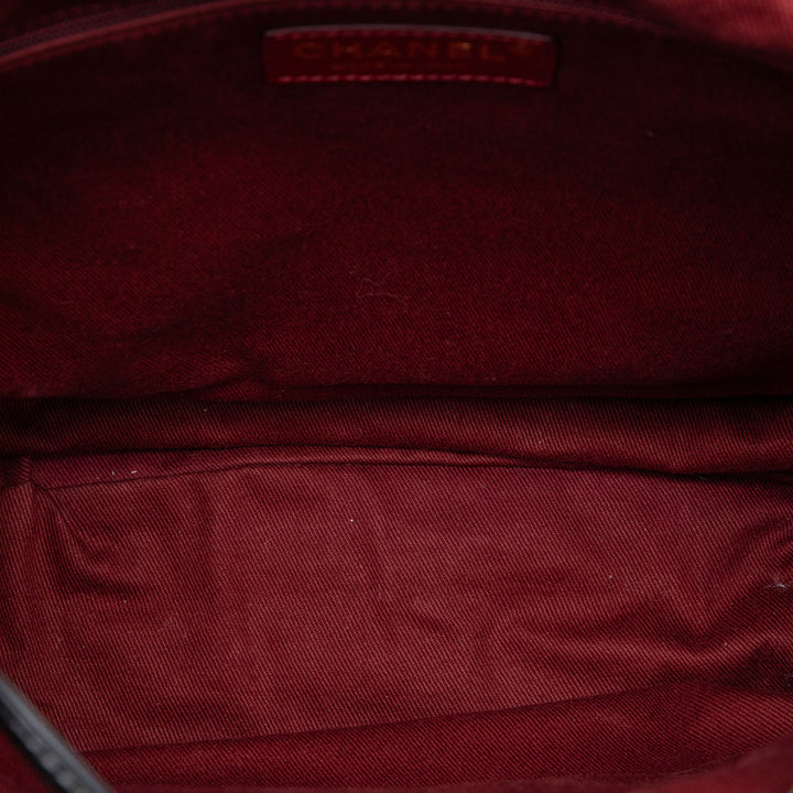 Chanel CC Matelassé Jean et Cuir de veau Sac à dos