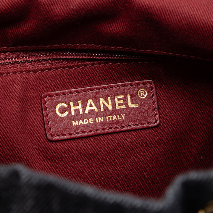 Chanel CC Matelassé Jean et Cuir de veau Sac à dos