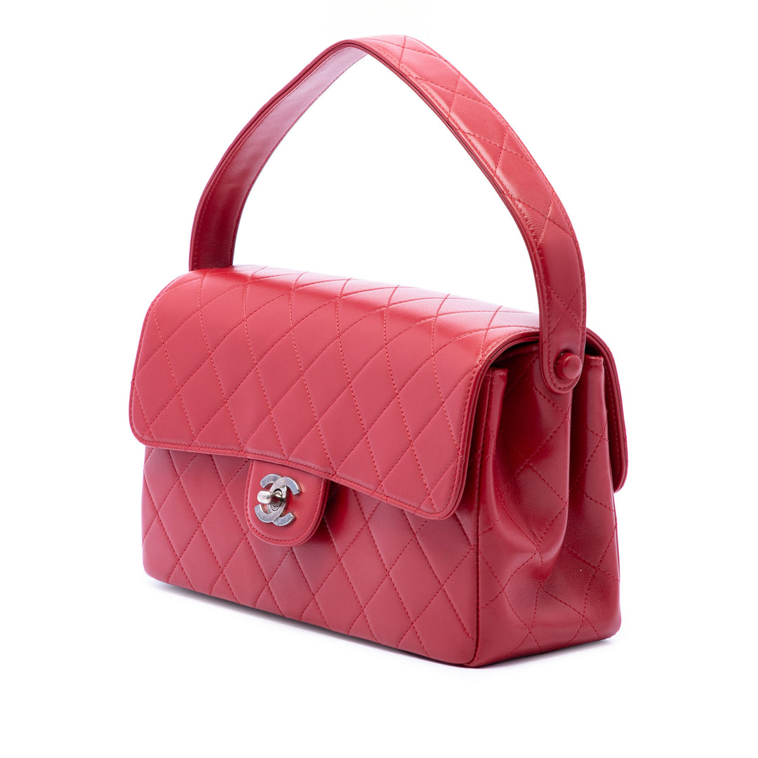 Chanel Matelassé sac à Moyen Cuir d'agneau Rouge – vue 2 – GABY PARIS