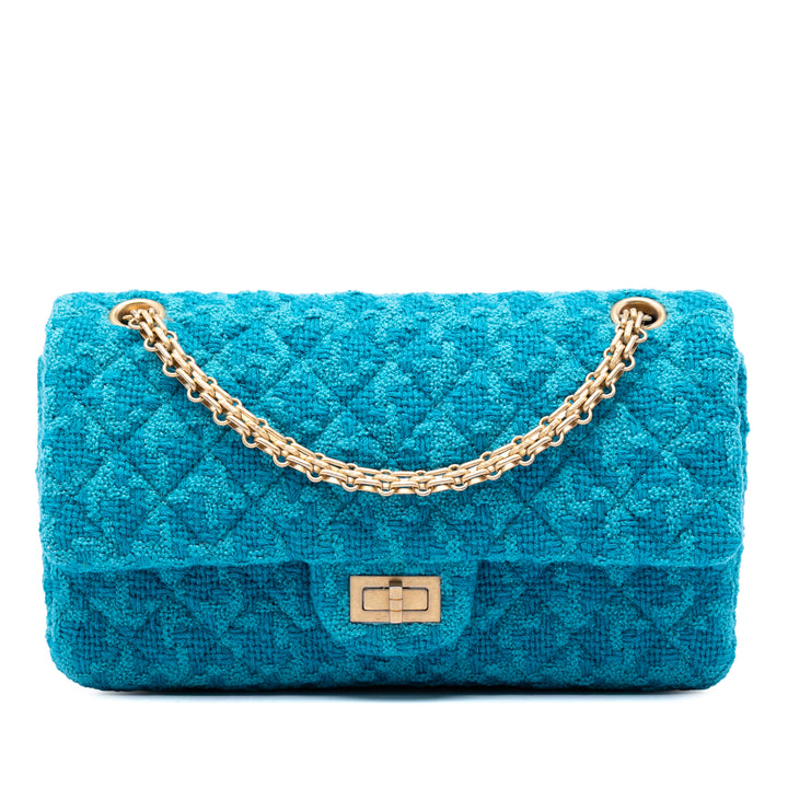 Chanel Matelassé Tweed Reissue 2.55 Double rabat 225