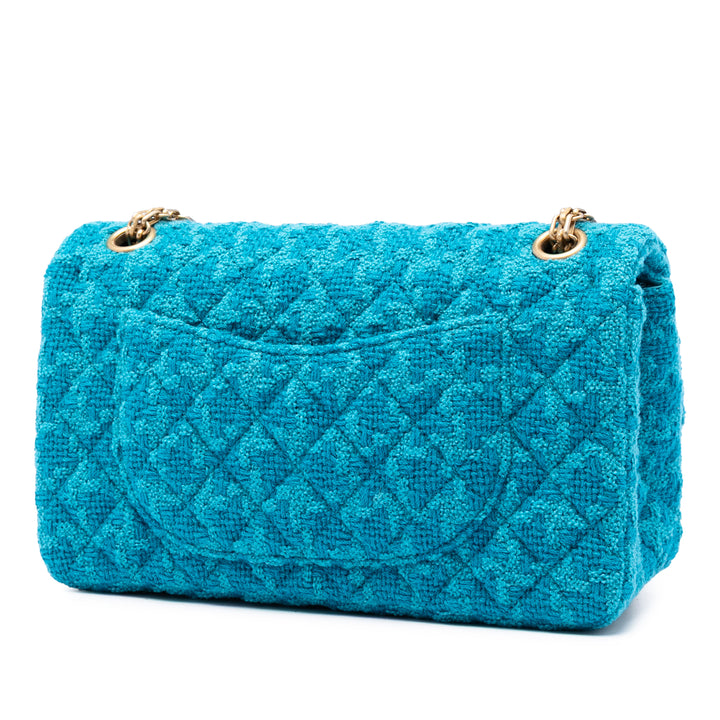 Chanel Matelassé Tweed Reissue 2.55 Double rabat 225