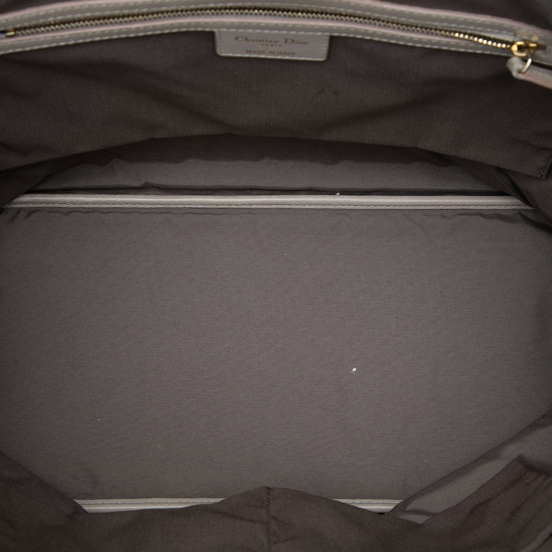 Cannage Panarea Cabas Grand Toile enduite Gris