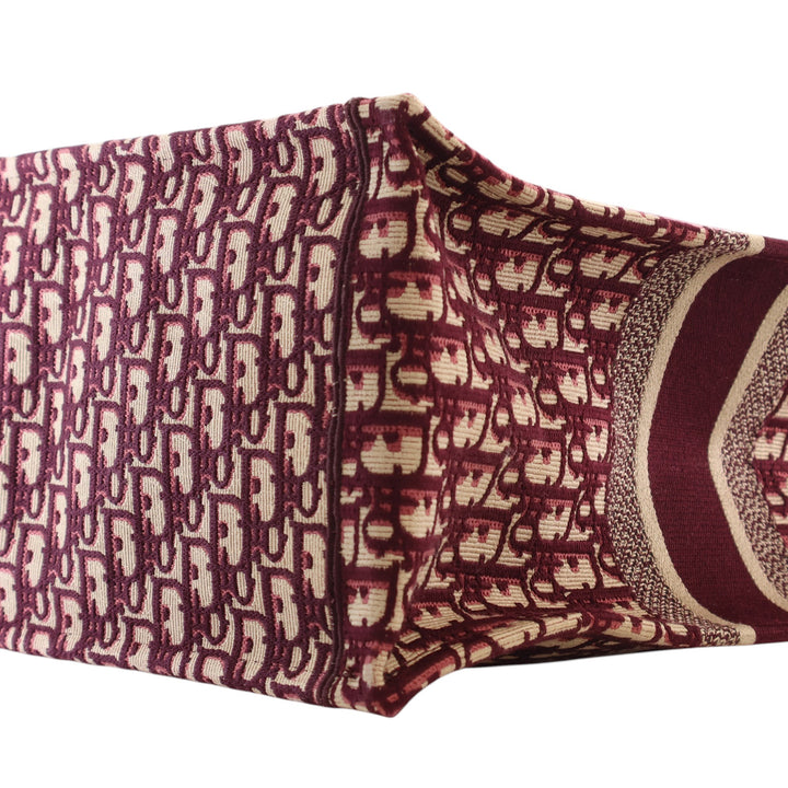 Book Tote brodé Grand Oblique Rouge