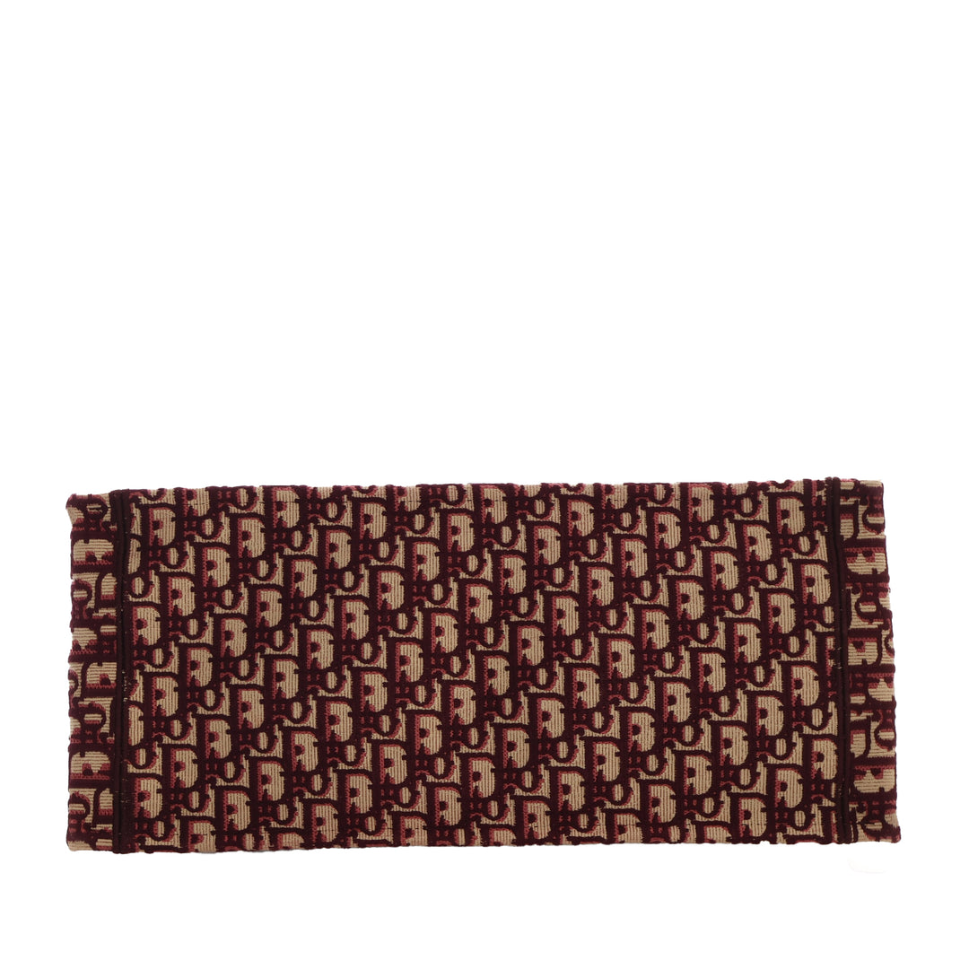 Book Tote brodé Grand Oblique Rouge