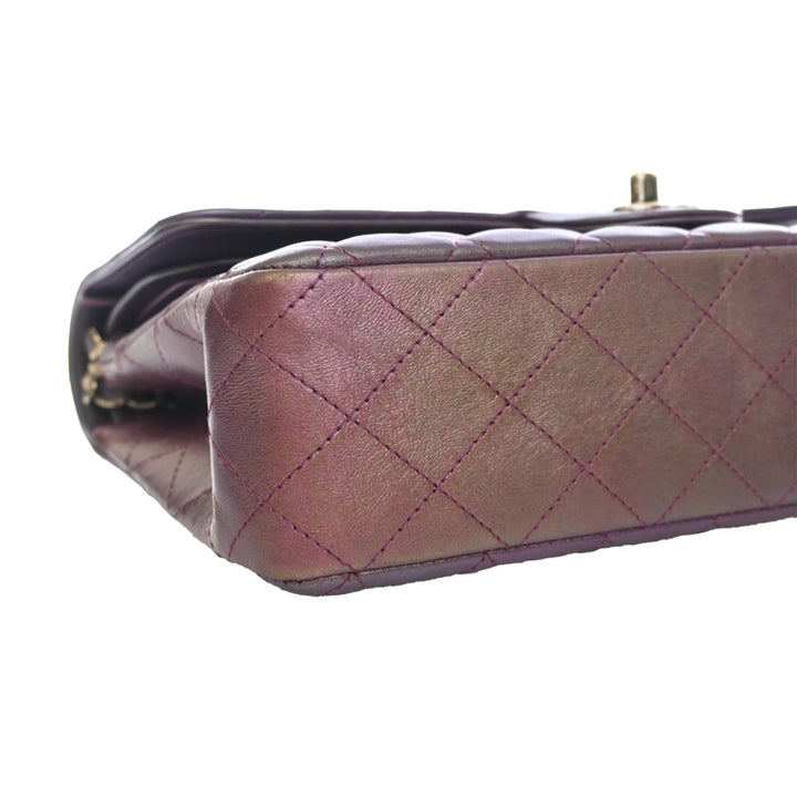 Chanel Medium Classic Iridescent Cuir d’agneau Double rabat