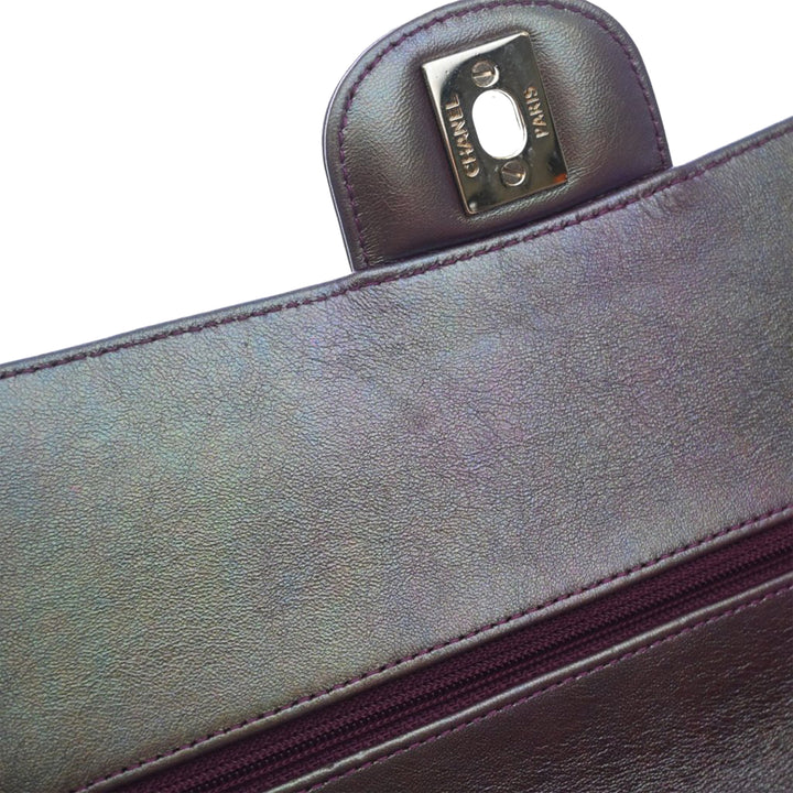 Chanel Medium Classic Iridescent Cuir d’agneau Double rabat