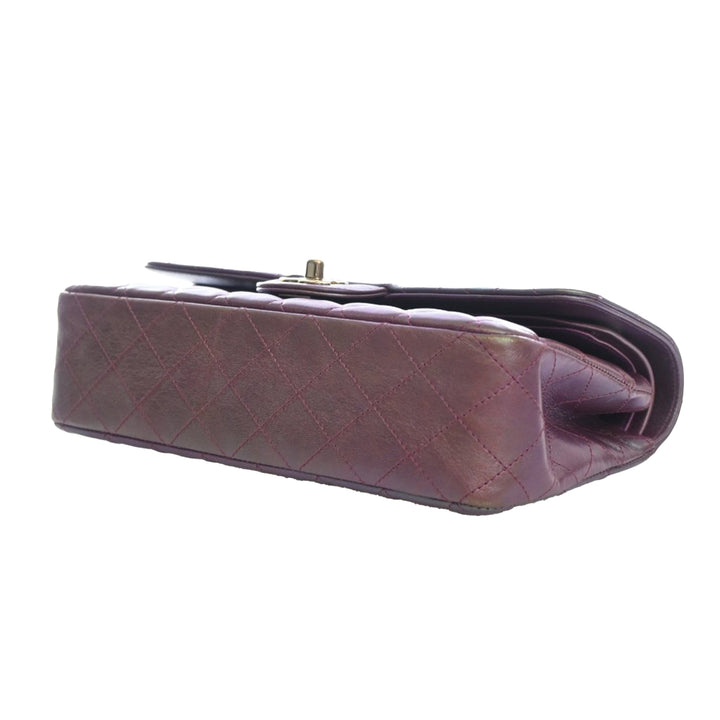 Chanel Medium Classic Iridescent Cuir d’agneau Double rabat