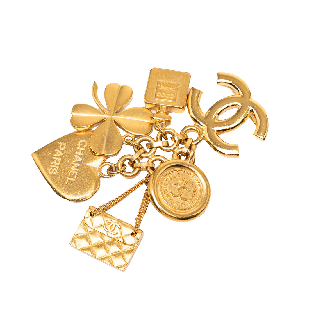 Chanel CC plaqué Icon Charm Pin Broche Métal