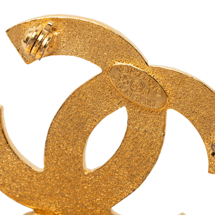 Chanel CC plaqué Icon Charm Pin Broche Métal
