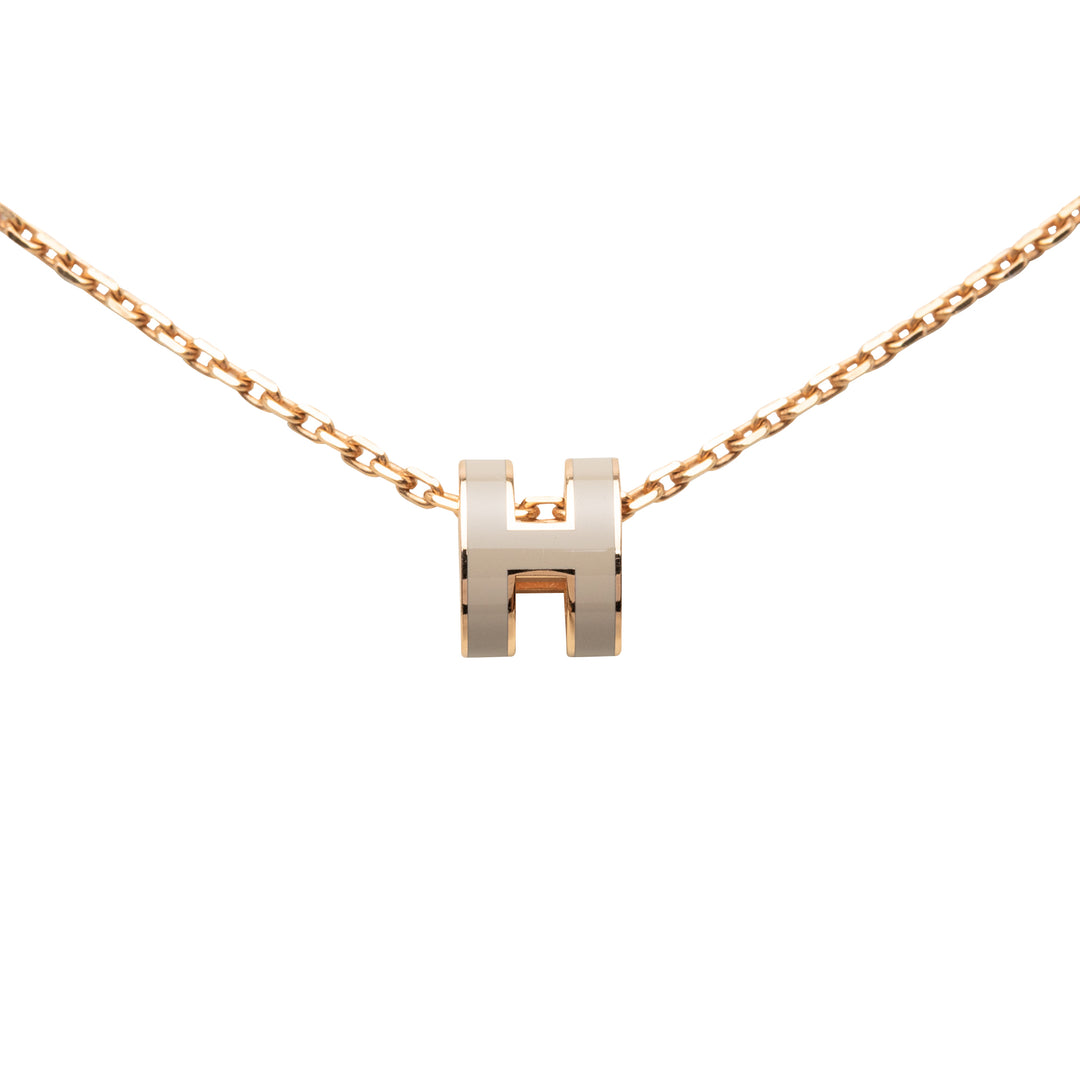 Hermès Émail Mini Pop H Pendant Collier