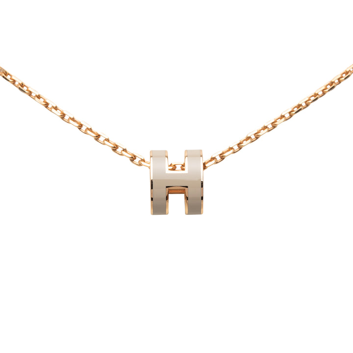 Hermès Émail Mini Pop H Pendant Collier