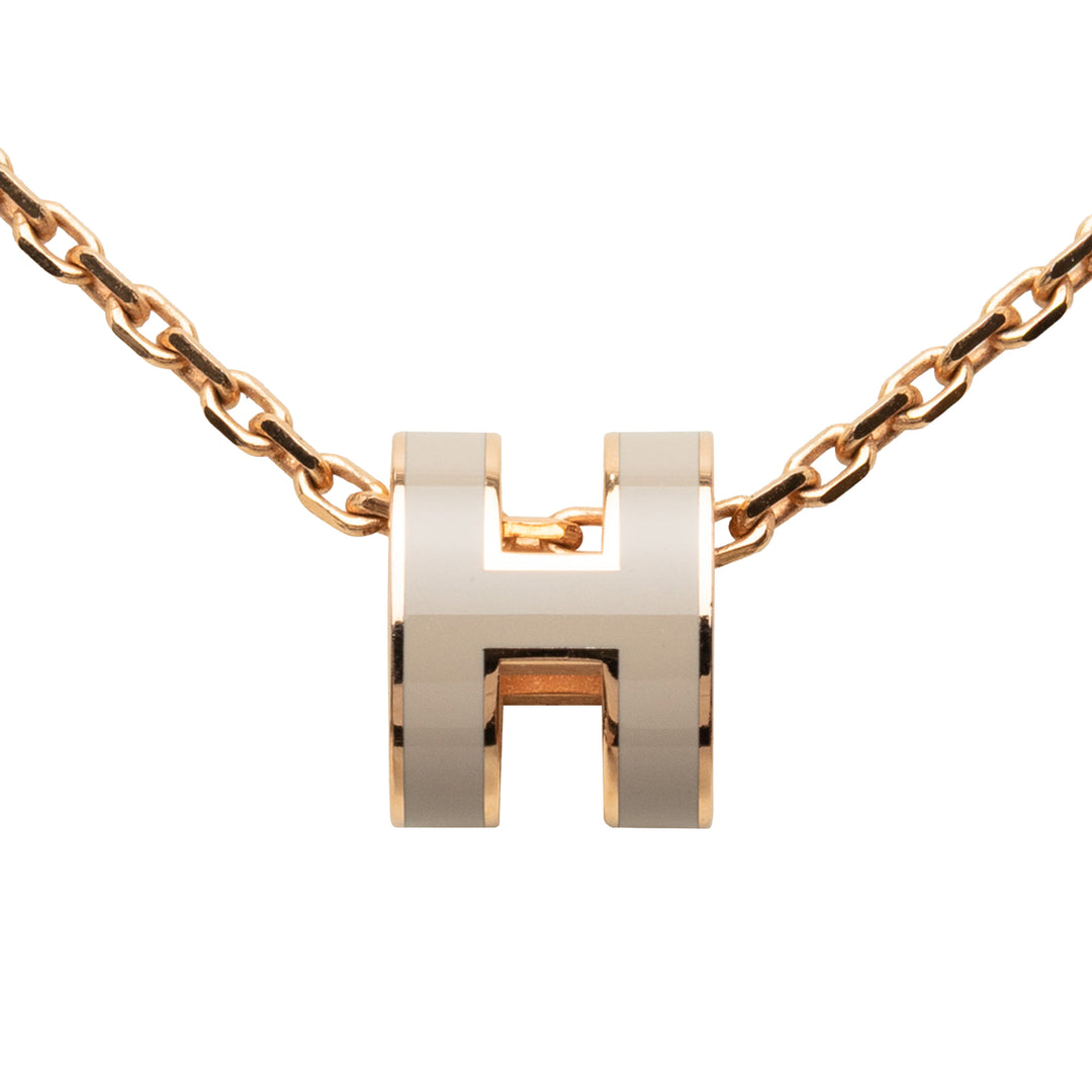Hermès Émail Mini Pop H Pendant Collier
