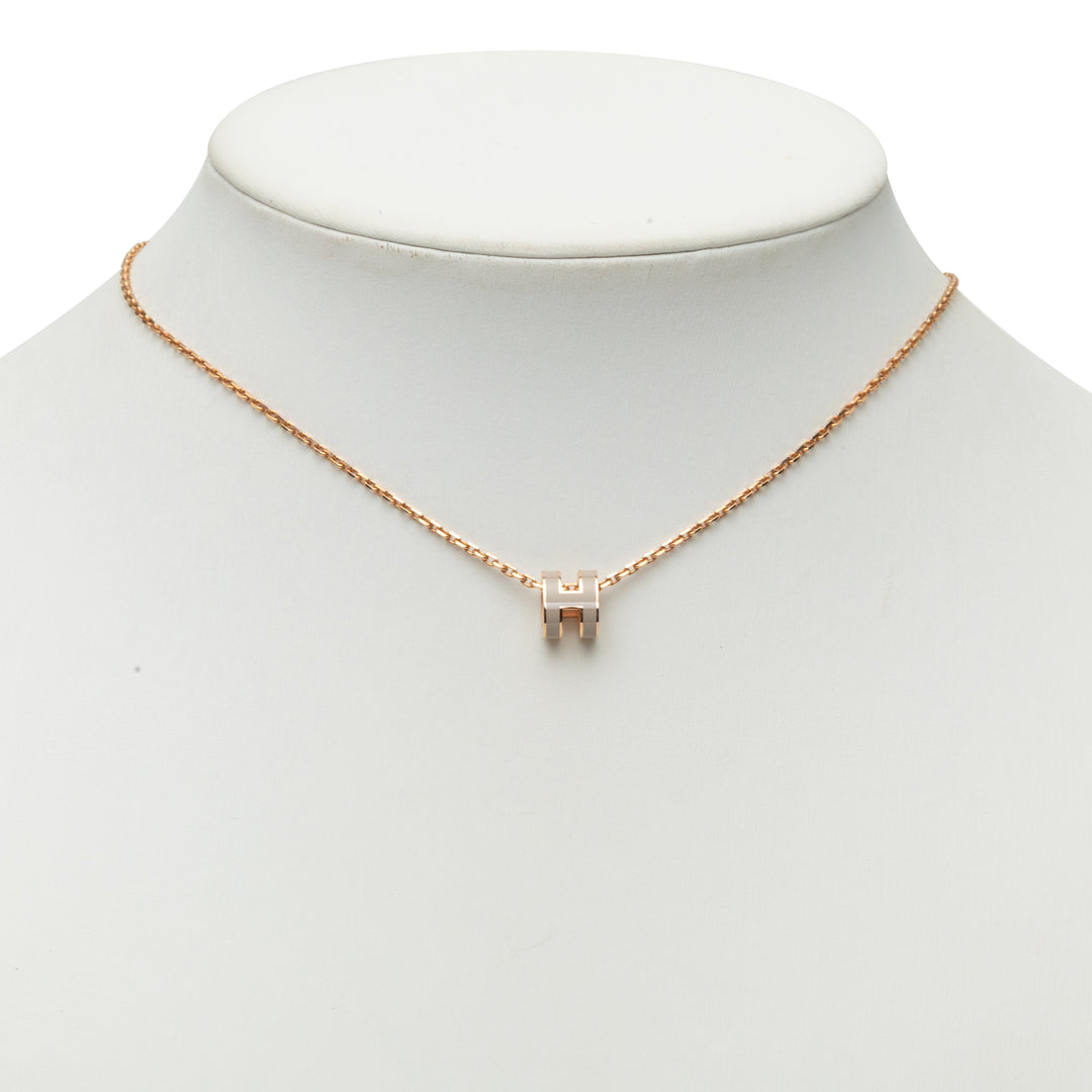 Hermès Émail Mini Pop H Pendant Collier