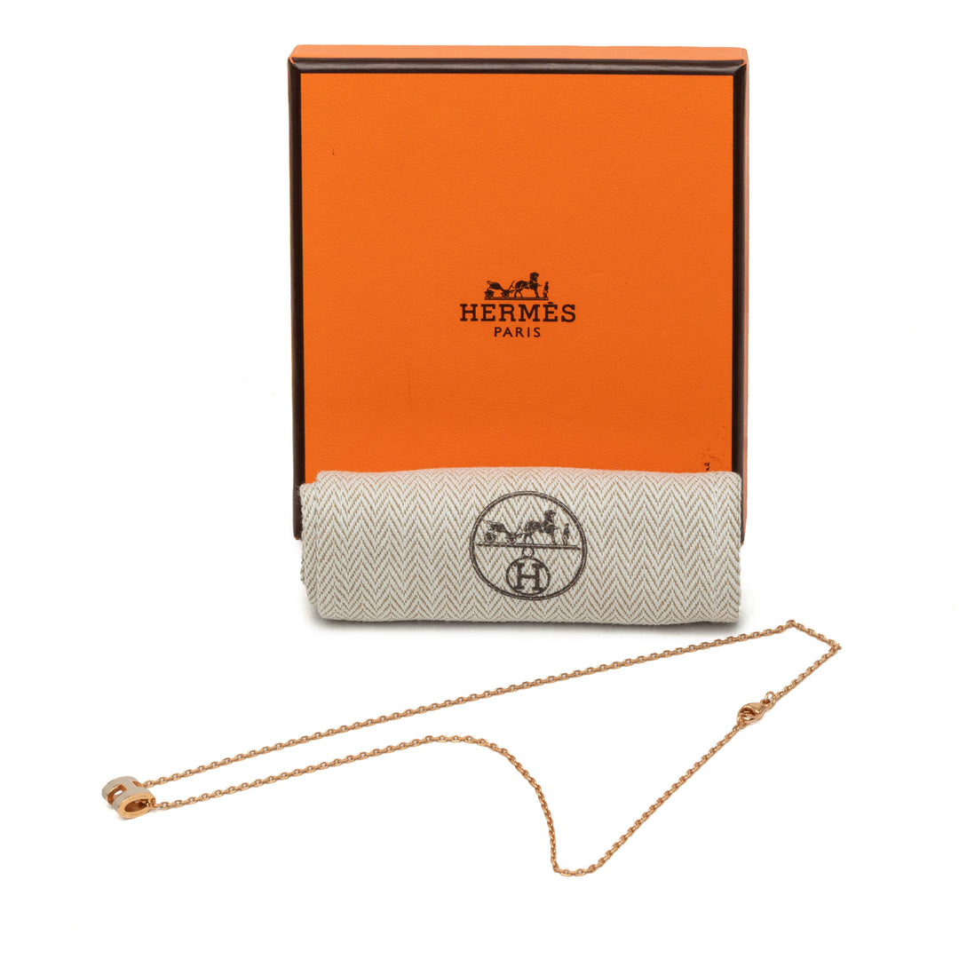Hermès Émail Mini Pop H Pendant Collier